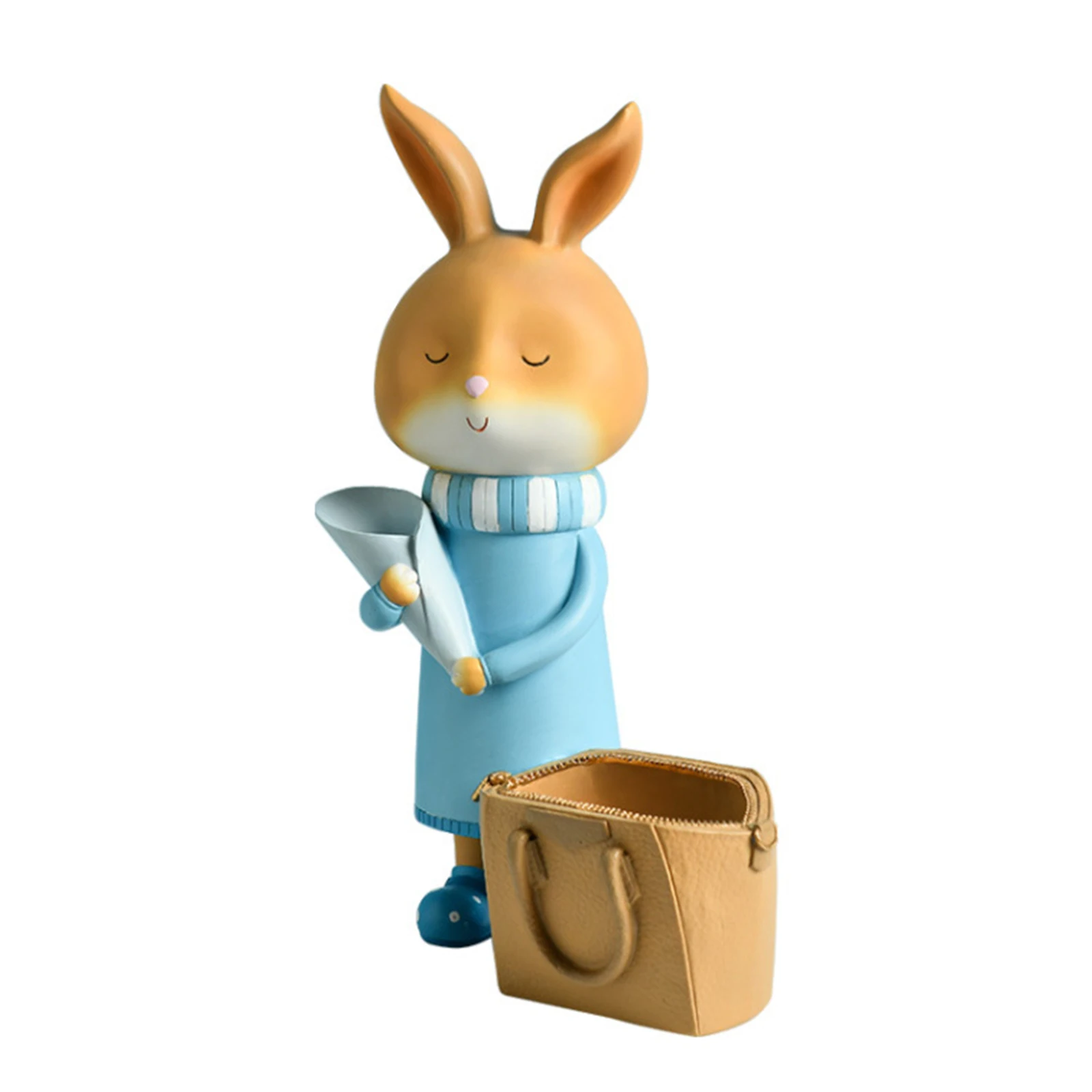 

Resin Rabbit Statue Storage Box Simple Home Living Room Decoration Snack Storage Crafts Ornaments DFDS889