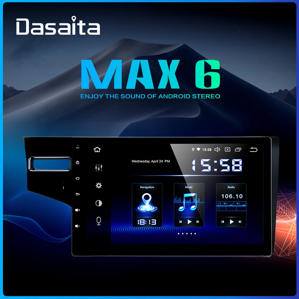 Dasaita 10," Авто Android 9,0 автомобиля DSP радио для Honda Fit Джаз, включающим в себя гарнитуру блютус и флеш-накопитель USB gps стерео TDA7850 MAX6