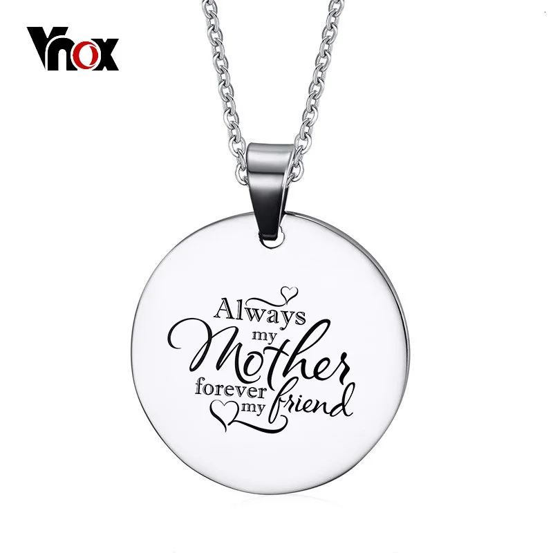 Vnox Бесплатная Настройка гравировки собака тег любовь ожерелье для мамы