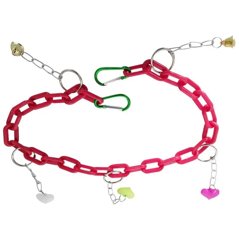 

Parrot Swing Perch Heart Pet Hanging Swing Parrot Hanging Perch Bird Supplies Bells Toys Hanging Swings Cage