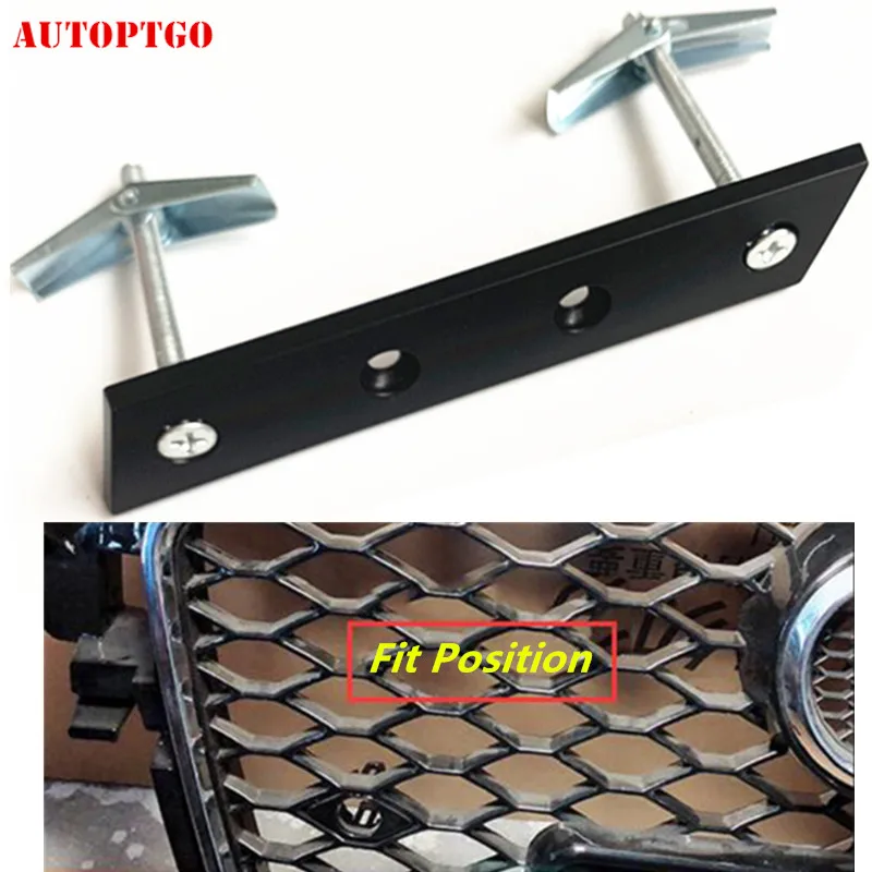 Автомобиль сотовая сетка решетка бейдж логотип эмблема 2 болты кронштейна для Audi