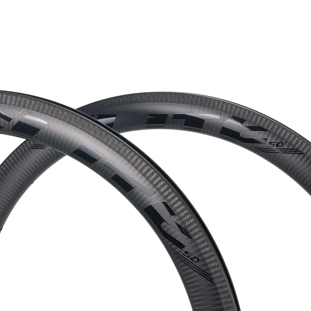ELITEWHEELS 700c дорожный велосипед обод из углеродного волокна 50 мм 3K Twill матовый V