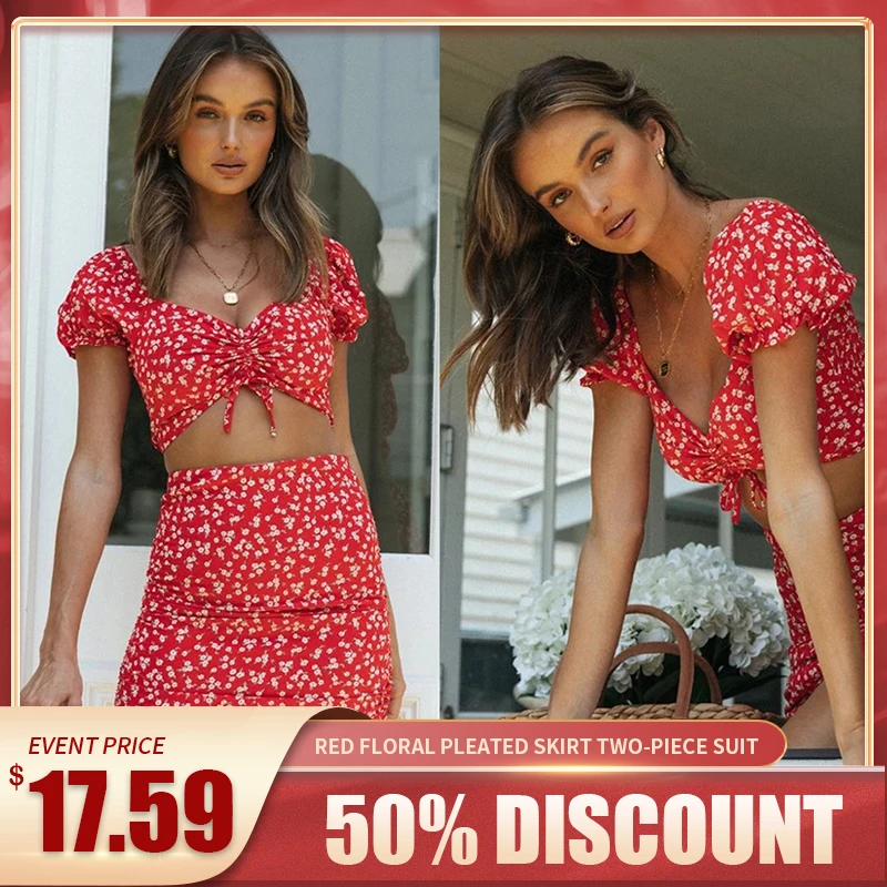 

Женский костюм-двойка с плиссированной юбкой, на весну и лето, 2021