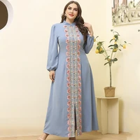 toleen women plus size large maxi dresses 2022 evening party elegant blue pink slim matching waist long muslim festival clothing