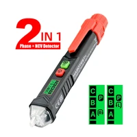 ht100p non contact ac voltage detector 12 1000v 3 phase rotation indicator phase tester pen sound light alarm habotest