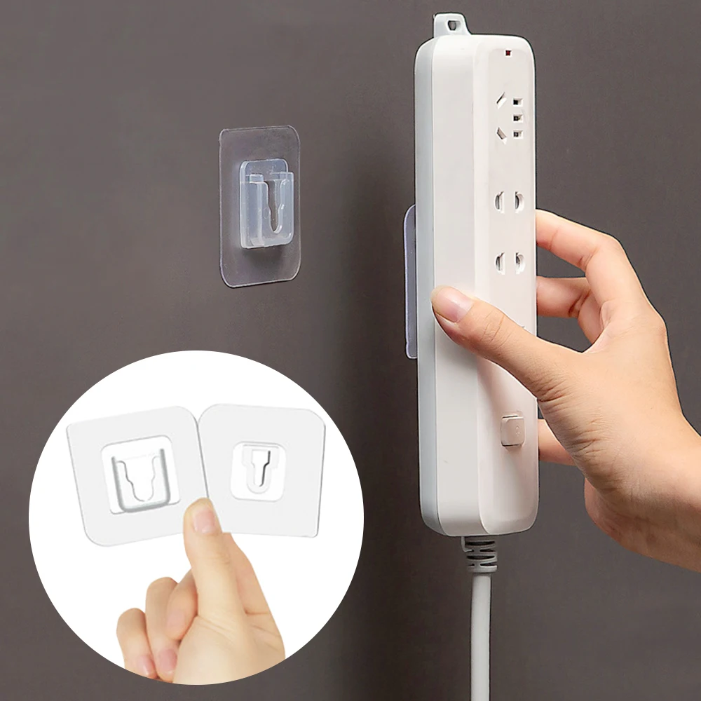 Двухсторонняя клейкая настенная вешалка Прочные прозрачные крючки присоска