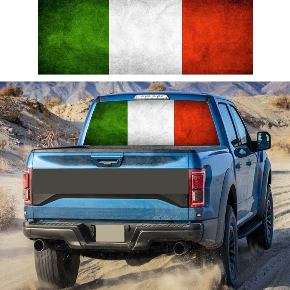 

After the Italian flag decorative glass car sticker For Ford Ranger Raptor Pickup Isuzu Dma Nissan NAVARA Hilux Auto Accessories
