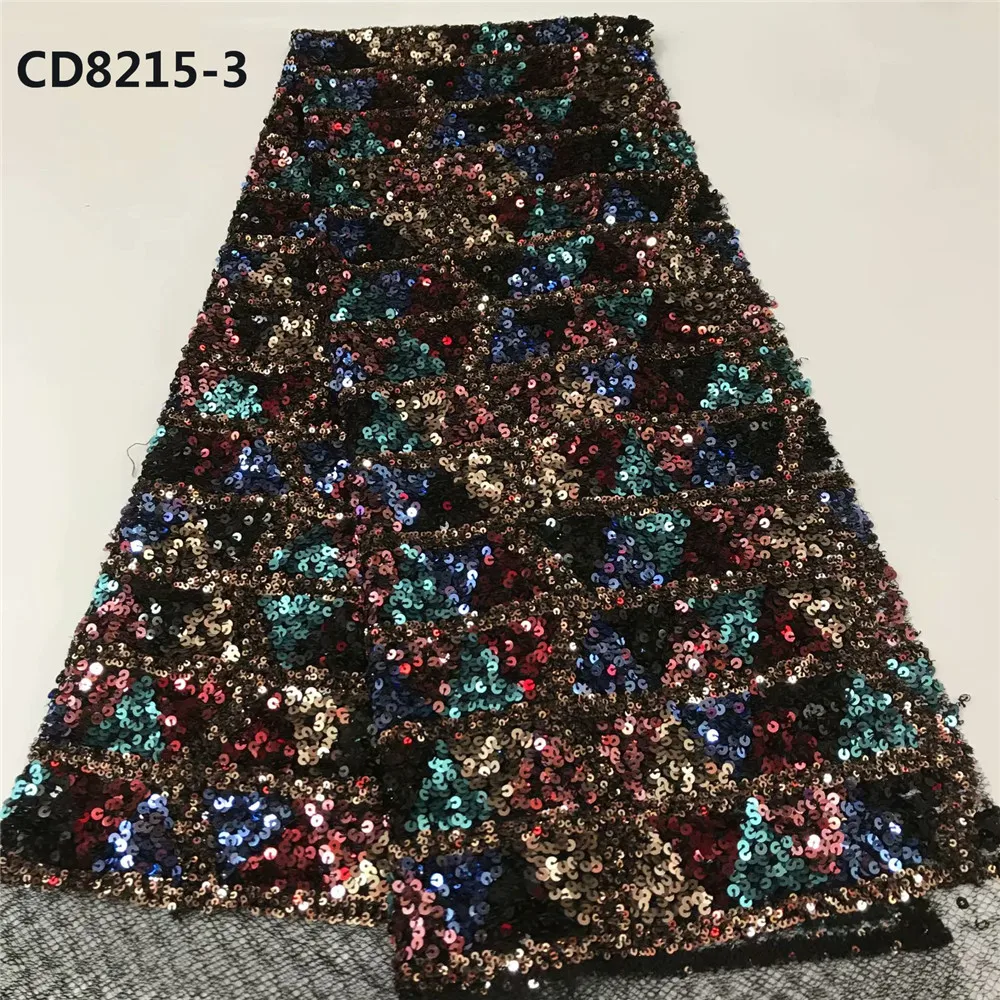 CD8215 Свадебная вышивка кружевная ткань 3D дизайн блестки кружевная ткань для Рождества