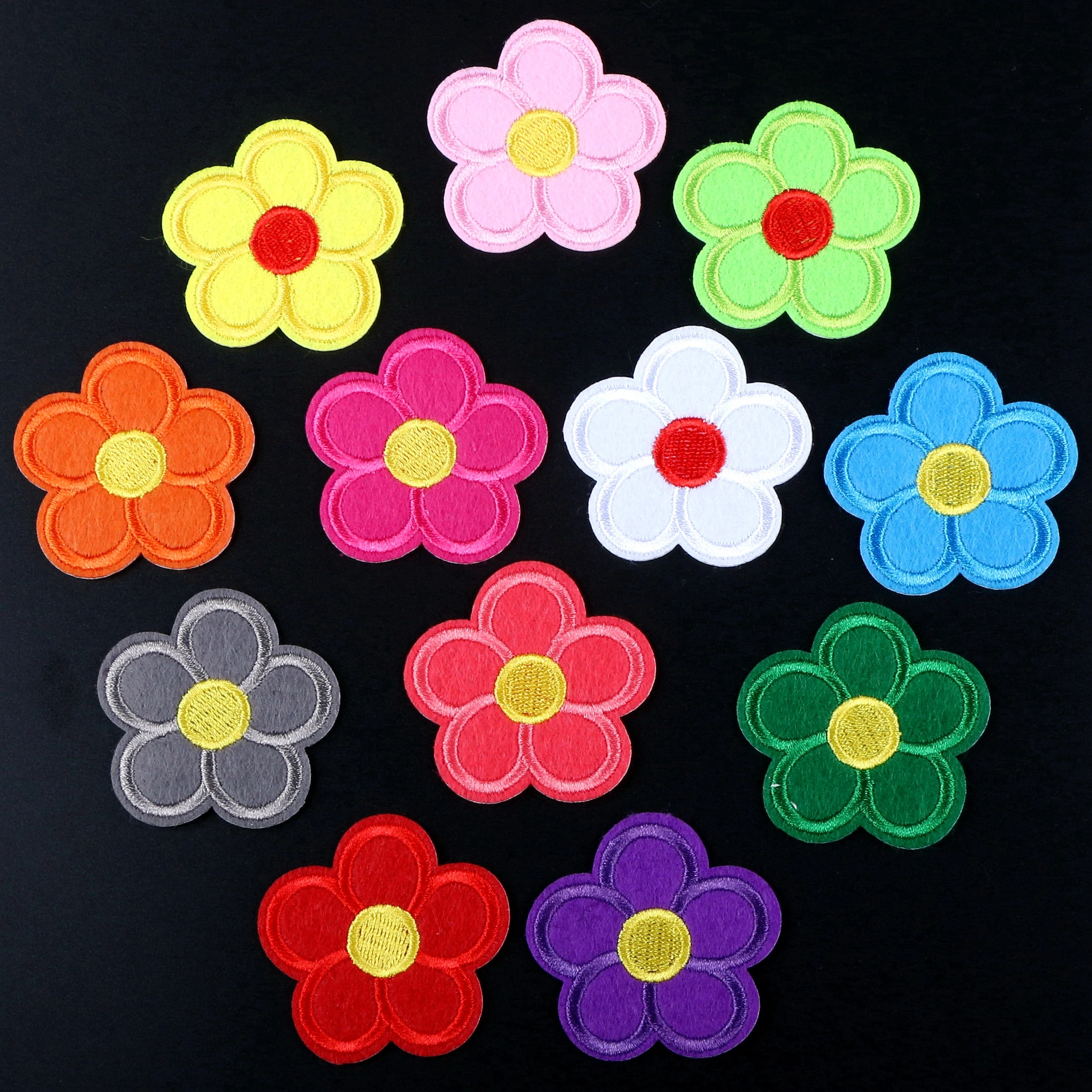 Цветочные нашивки для одежды аппликации из железа детей сумки платья одежда