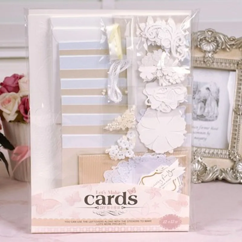 Творческие открытки для скрапбукинга поздравительные праздничные ручные наборы