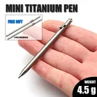 Супермаленькая титановая тактическая ручка, светильник легкий уличный инструмент для самообороны, для повседневного использования, брелок, карманная ручка для письма, коллекционная металлическая ручка