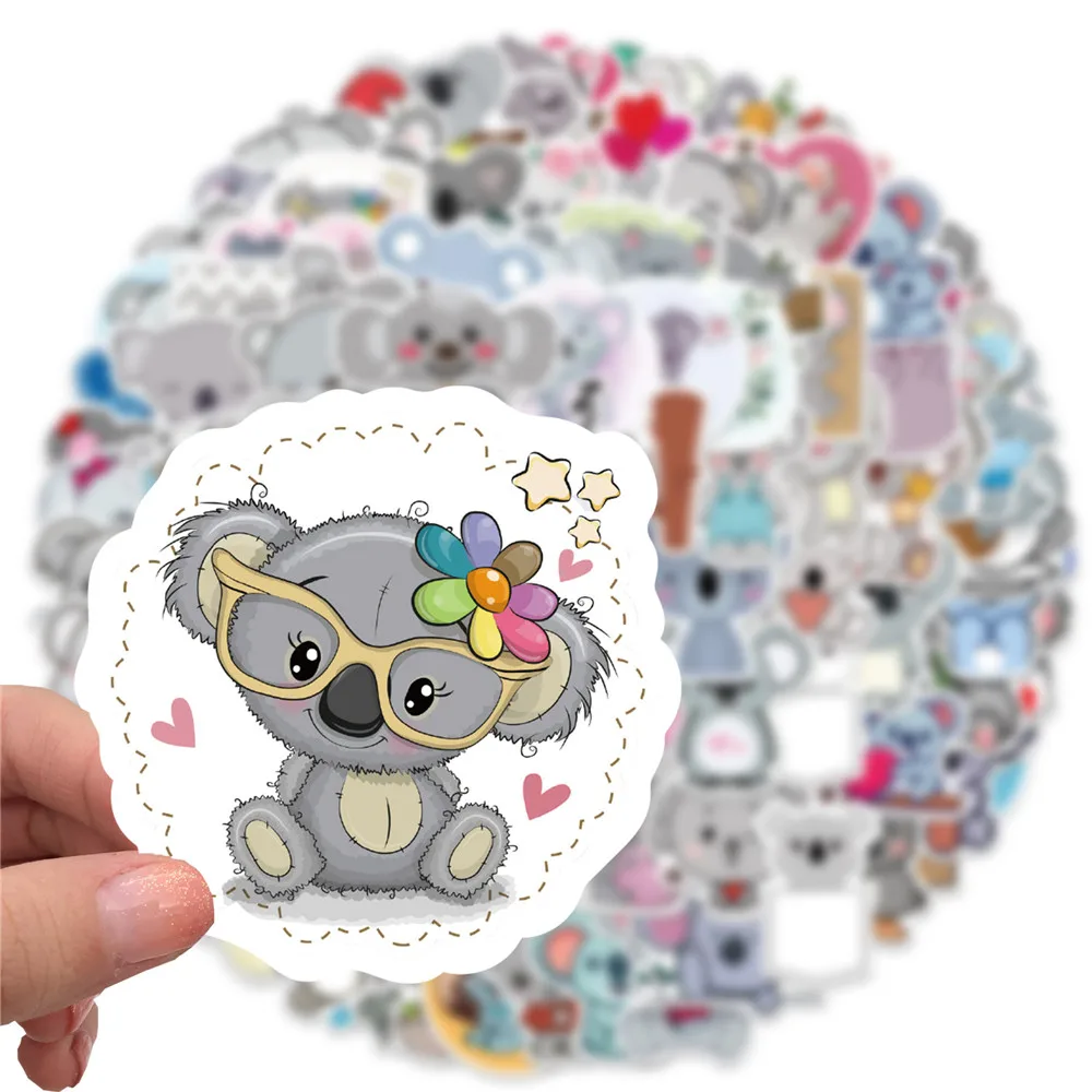 

Pack of 100Pcs Cute Koala Stickers For Skateboard Laptop Luggage Water Bottle Bicycle Decals Kids Toys