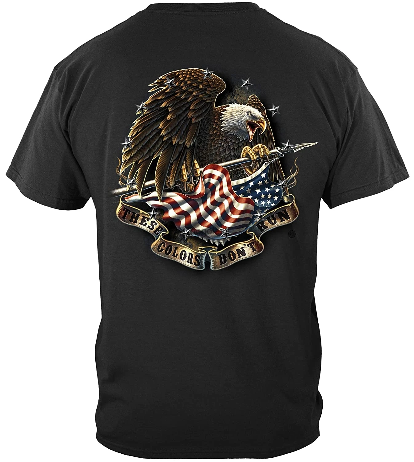 

Erazor Bits Patriotic T Shirt These Colors Don't Run American Flag Marine Corps US Army Air Force US Navy Military 100% Co(10)