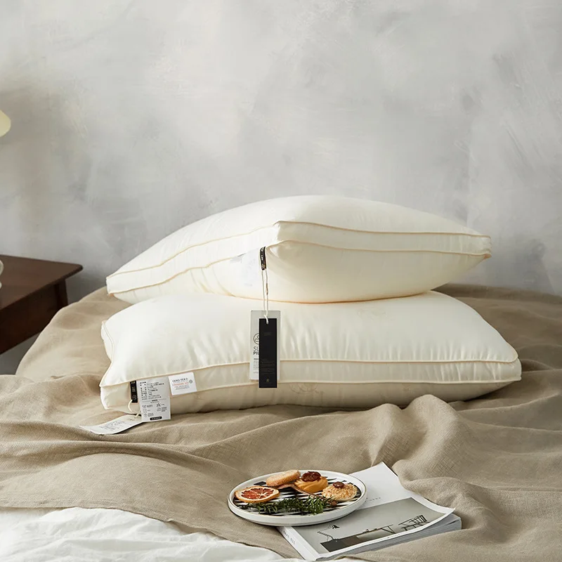 

Hotel Pillow Sleeping Pillows Soft Luxury Collection Washable Neck big Pillows Adjustable Height Zipper 2pcs