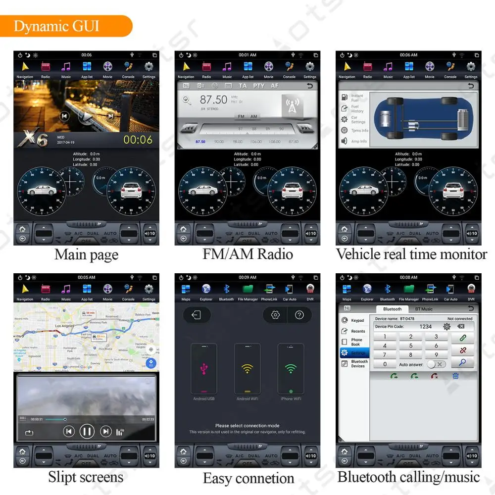 Автомобильный радиоприемник в стиле Tesla на Android 9 с GPS-навигацией для JEEP Cherokee 2014-2019