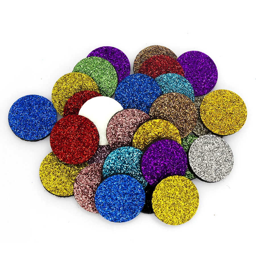 mixed color Новые 10 шт цветные яркие блестящие ароматерапевтические войлочные подушечки 22,5 мм подходят для 30 мм эфирного масла диффузор медальон цвет случайный - Цвет: mixed color