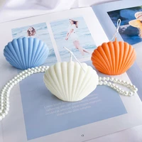 diy seashell candle mold handmade candle mould plastic acrylic aroma candle making soap moulds cake clay craft 3d scallop molds