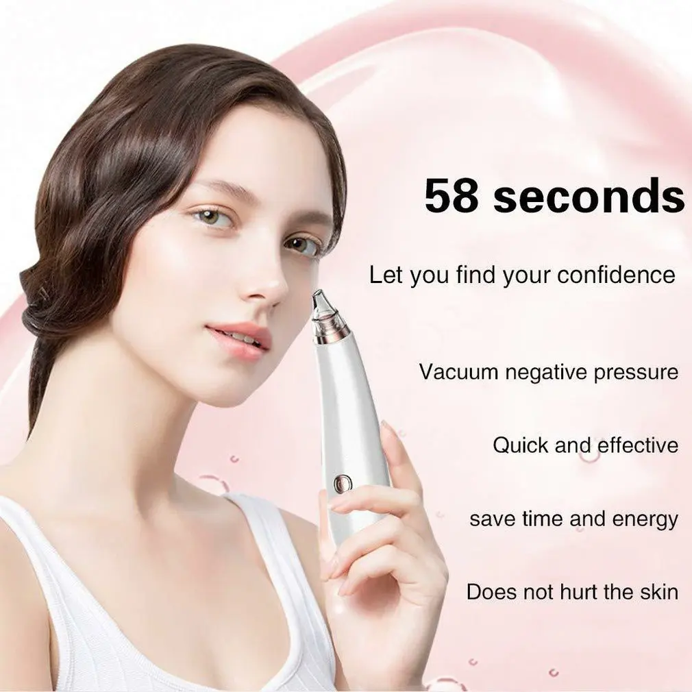 

6 in 1 Blackhead Removal Tool Electric Blackhead Vacuum Cleaner Acne Extractor Device with 6 Replacement Probes