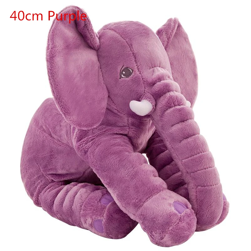 40cm purple 1 шт., 40/60 см, большая плюшевая игрушка-слон, детская подушка для сна, милый плюшевый слон, Детская Подарочная Рождественская кукла - Цвет: 40cm purple