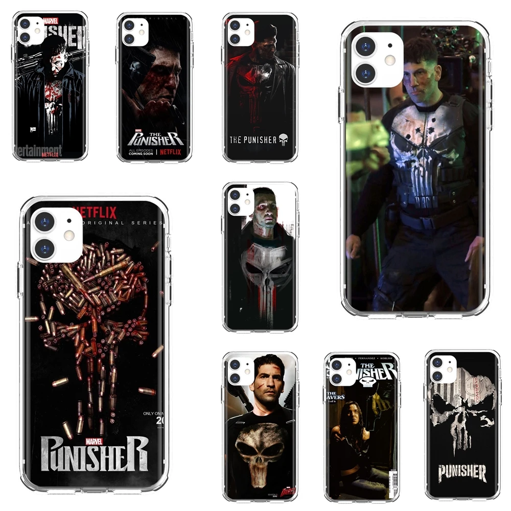 

Soft Skin Cover For Apple iPhone 10 11 12 Pro Mini 4S 5S SE 5C 6 6S 7 8 X XR XS Plus Max 2020 The-Punisher-Season-1