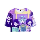 Omori игра в стиле Харадзюку для женщин футболки графический принт летние футболки с короткими рукавами для девочек модная повседневная Уличная одежда показать тело футболка, одежда для детей