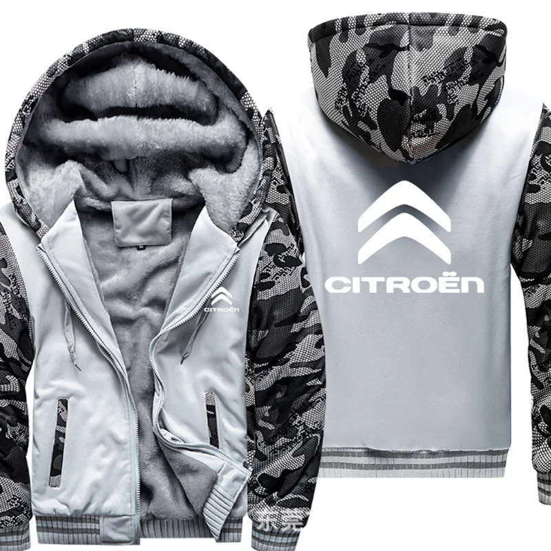 

Новинка, флисовые хлопковые пальто для CITROEN of анархий хаоса, либерлизм, зимняя мужская толстовка с капюшоном и принтом на молнии, утепленная ...