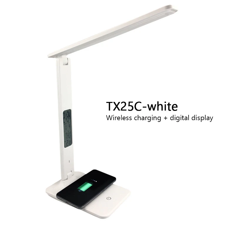 

10W 2 In 1 LED Desk Lamp Multi-Function Table Lamp Adjustment Home Lighting Fast Charging Wireless Charger 10W Power Qi Wireless