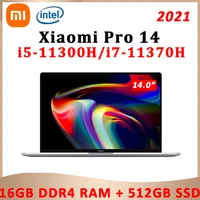 xiaomi mi laptop pro 14 intel 14 inch core i5 11300hi7 11370h notebook computer 2 5k full screen 16gb ram ultraslim laptop