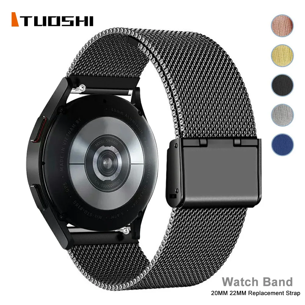 

Ремешок «Миланская петля» для Huawei Watch 3 Band, металлический браслет для мужских и женских часов Honor Magic Watch GT 2 42 мм 46 мм, 20 мм 22 мм