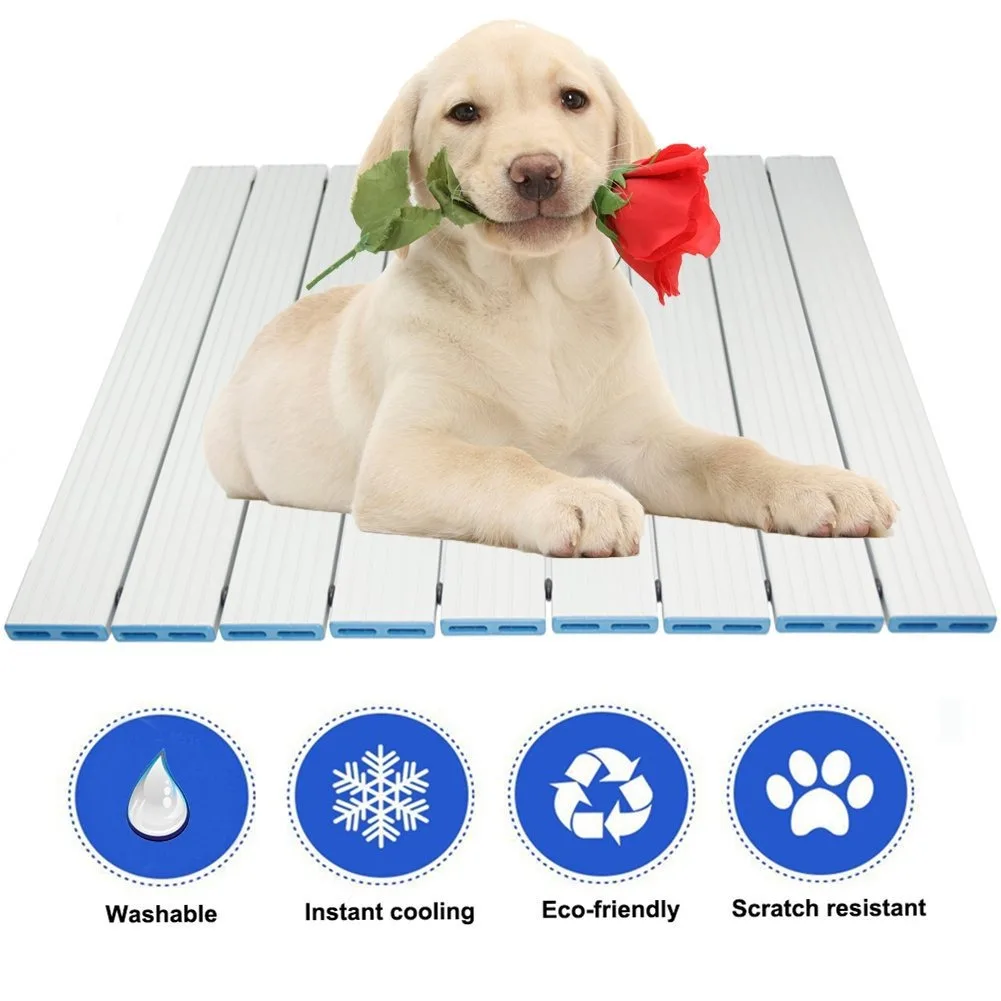 

Pet Dog Cooling Pad Summer Cat Ice Mat Ice Pad Pet Folding Cooling Aluminum Plate Cooling Ice Mat Pet Cooling Supplies