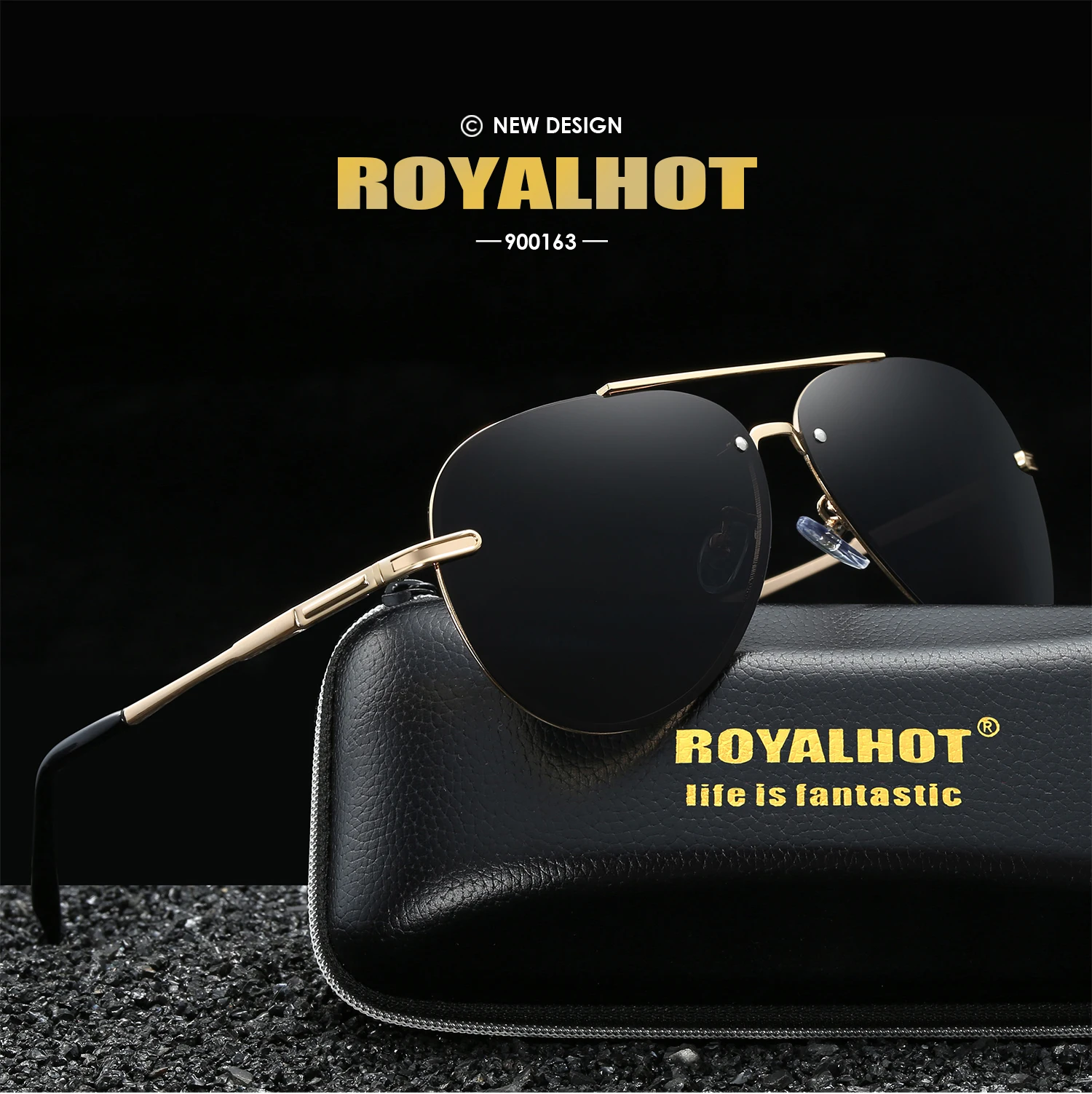 RoyalHot мужские женские поляризационные сплав овальная оправа солнцезащитные очки