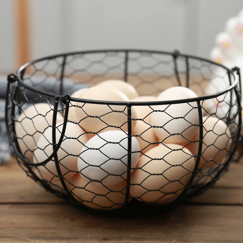 

Ceramic Egg Organizer Storage Basket Egg Basket Fruit Container Box Ceramic Wicker baskets Decorative Kitchen Basket Egg Storage