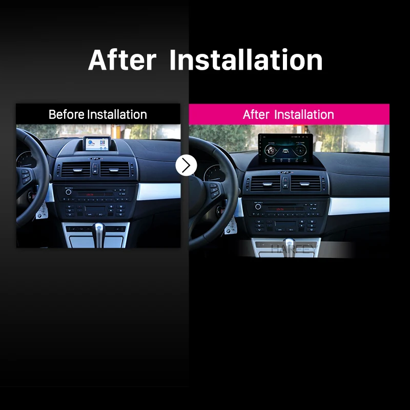 Harfey Android 10 0 2din GPS автомобильный мультимедийный плеер для 2004-2012 BMW X3 E83 2.0i 2.5i 2.5si 3.0i