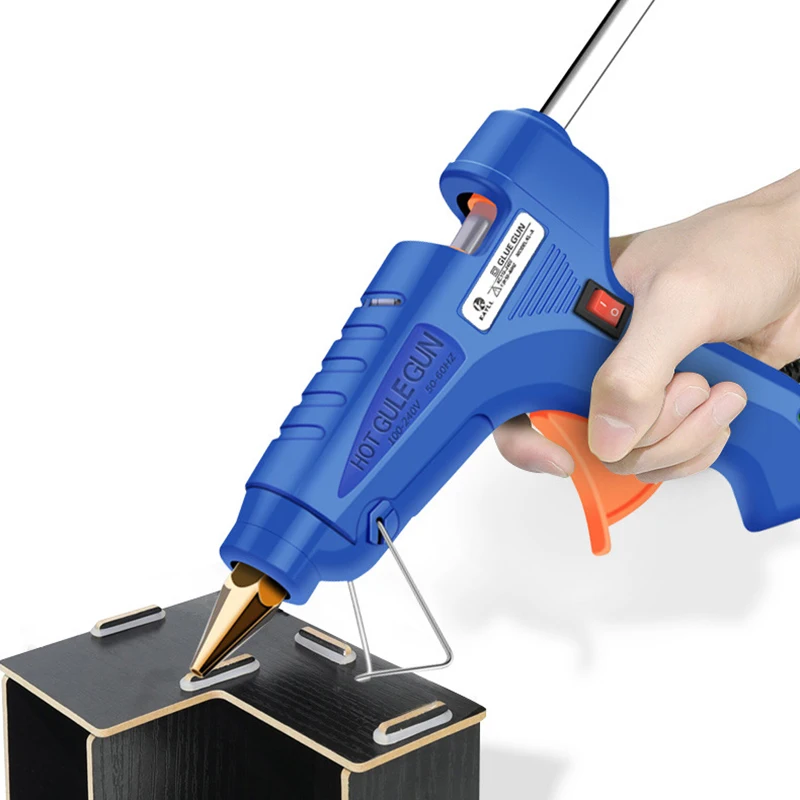 

60W DIY Hot Melt Glue Black Sticks Trigger Art Craft Repair Tool for DIY Small Craft Projects EU Plug