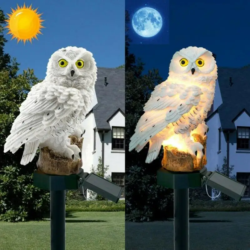 

Solar Power LED Light Garden Path Yard Lawn Owl Animal Ornament Landscape Lamp Outdoor Waterproof Decor Accessories Statues