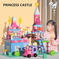 174pcs girls princess castle building blocks sets bricks assembly friends diy construction educational toys for children