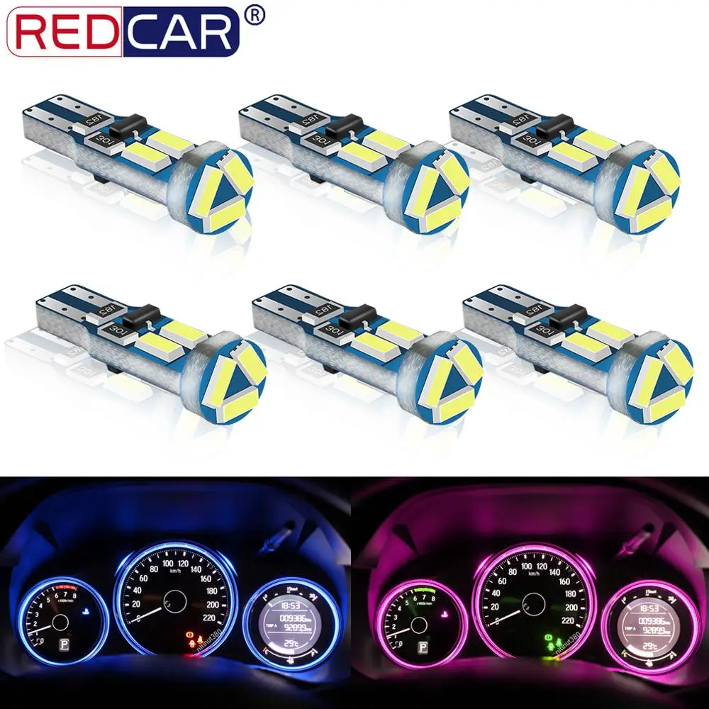 Светодиодная лампа T5 для приборной панели автомобиля 6 шт. 7 светодиодов SMD 4014 |