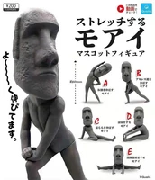 japan original genuine capsule toys funny easter island moai man figurine stretching exercises gymnastic gashapon figures
