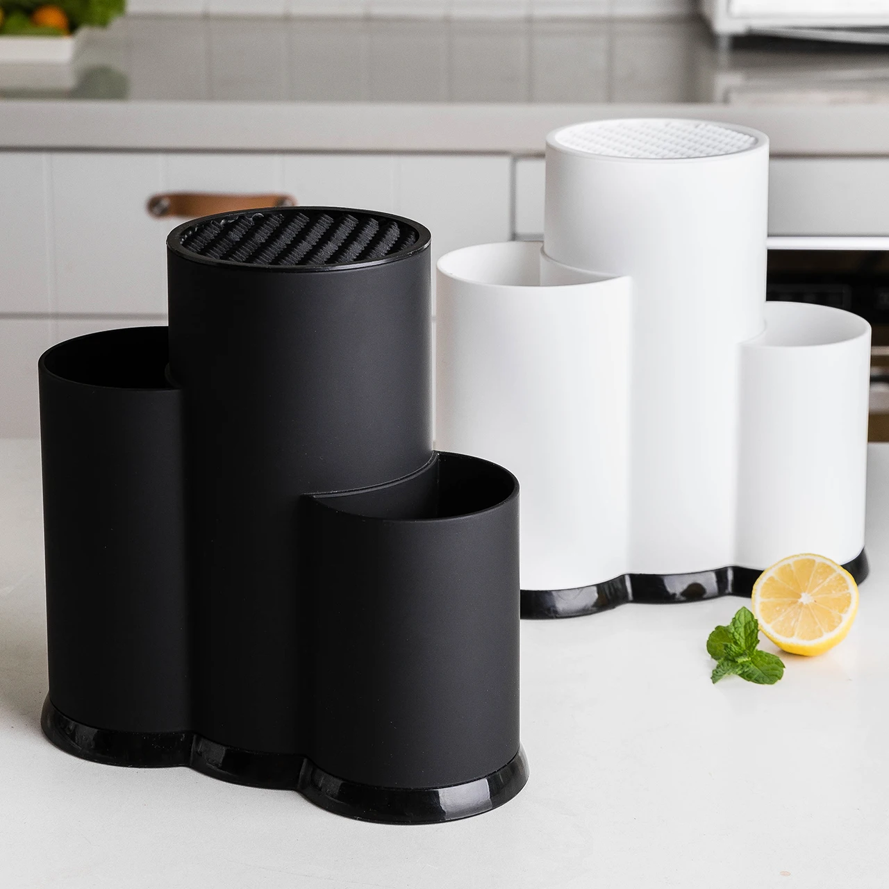 

Multi-Function Utensil Holder Knife Block Pp Flatware Drainer Storage Box Spoon Fork Kitchen Organizer Rack