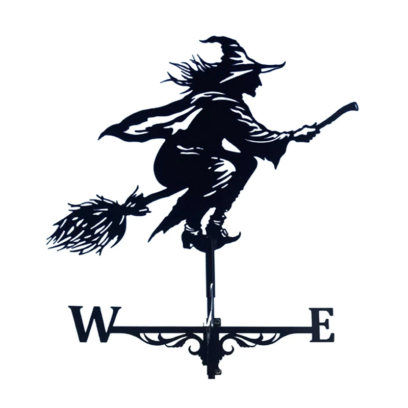 

Witch Weathervane Weather Vane Wind Direction Indicator Garden Durable Decor