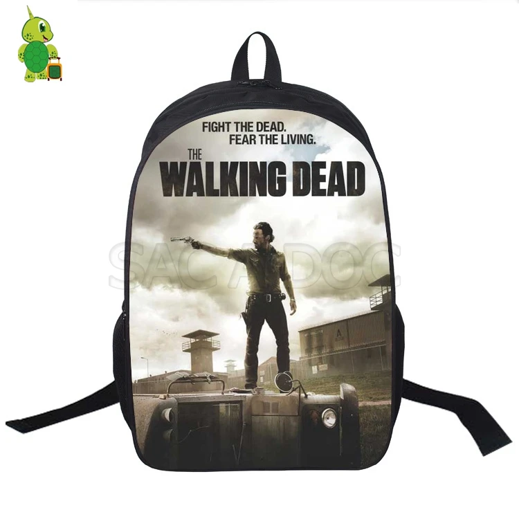 8 Рюкзак The Walking Dead для женщин и мужчин, дорожный рюкзак Rick Grimes, рюкзак для ноутбука с рисунком, школьная сумка для мальчиков и девочек - Цвет: 8
