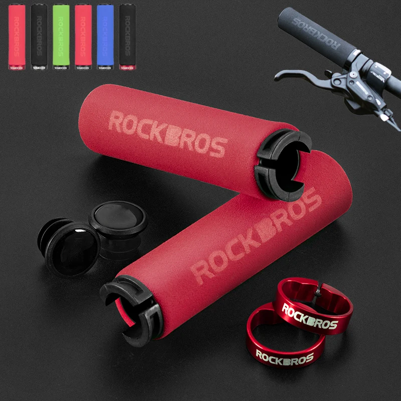 

Bicycle Grips Silicone Sponge Mountain Bike Handlebar Soft Ultralight Grips Anti-skid Strong Shock-absorbing Grips Bike Part