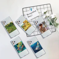 oil painting beautiful fashion art phone case for iphone 7 8 11 12 x xs xr mini pro max plus clear square transparent