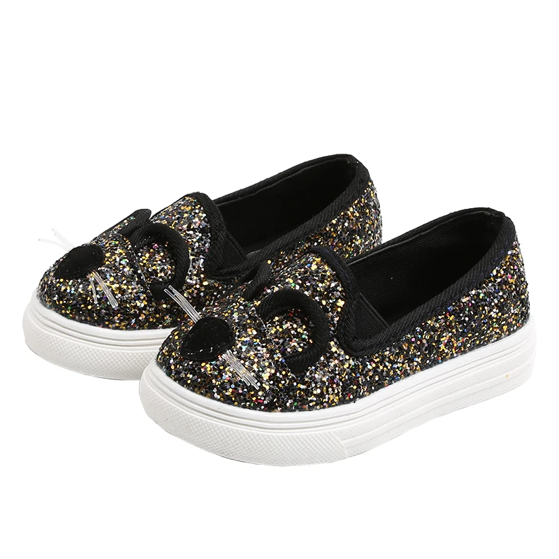 

Girl's Sequin Sneakers 2020 Children Girl Low Top Casual Flat Shoes Spring Autumn Slip-on Loafer for Toddler/Little Kid Sneaker