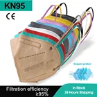 Маски для лица KN95 FFP2, фильтр CE, 5-100 шт.