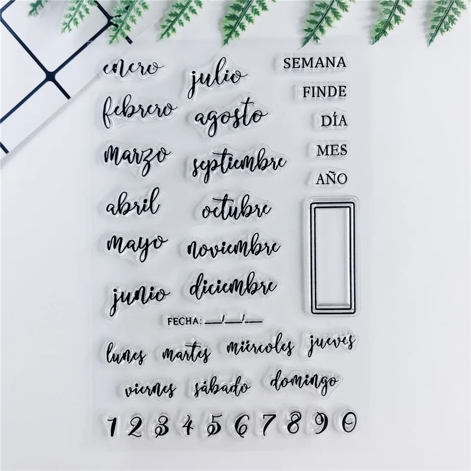 Прозрачная печатная печать для скрапбукинга на неделю в Испании резиновый штамп