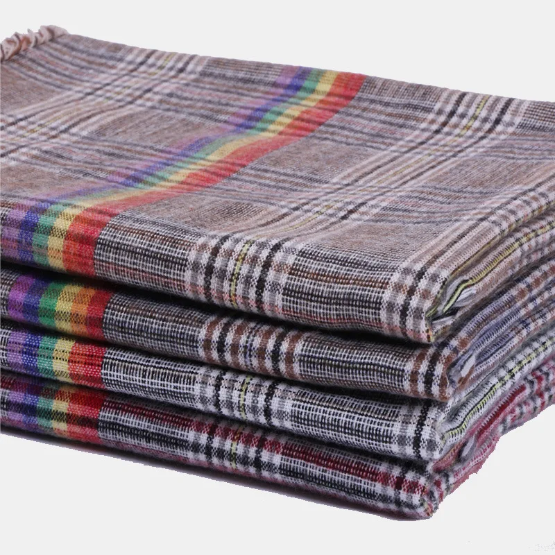 Модный шарф для мужчин и женщин кашемировые шарфы в радужную клетку зимние