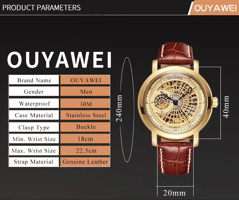 

Luxury Brand Self Wind Mechanical Men Wristwatches montre homme Fashion Silver Blue Dial Waterproof Casual Watches Male Gifts