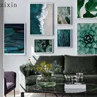 Настенная картина с изображением перьев монстеры кактуса суккулентов растений, холст для гостиной, декоративная картина, постеры и принты в скандинавском стиле, настенные картины