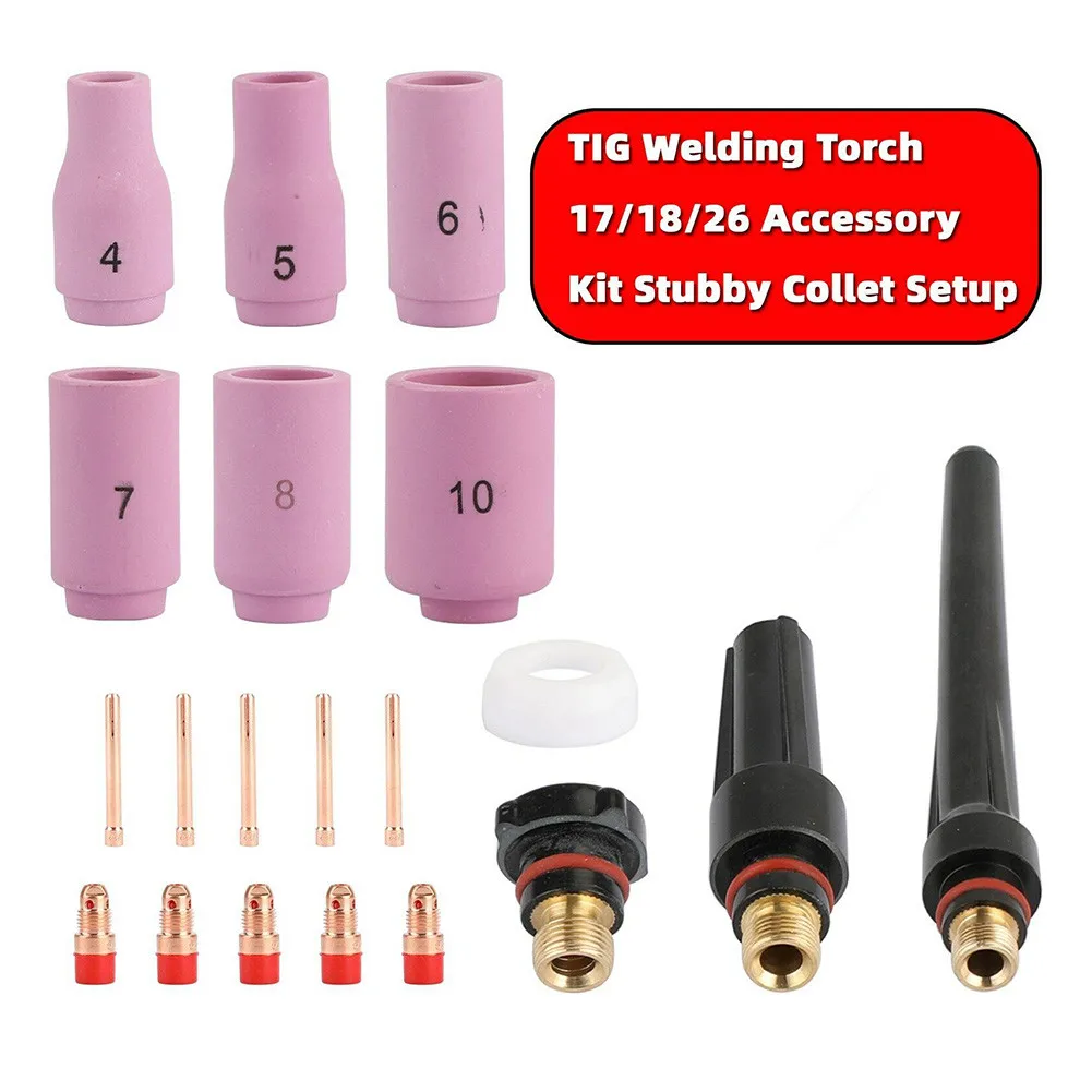 

TIG Welding Torch 17/18/26 Accessory Kit Stubby Collet Setup High-quality Welding Accessories Welding Nozzles For Welding Work